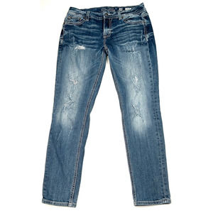 Miss Me | Mid Rise easy Ankle Skinny Embellished Jeans Size 28